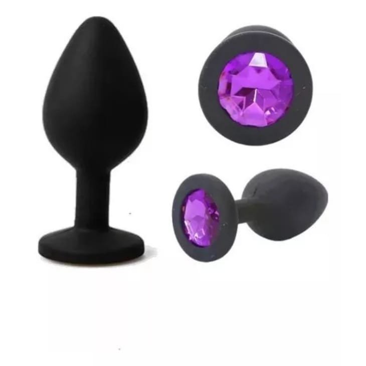PLUG ANAL SILICONA STRASS DILATADOR  – GRANDE