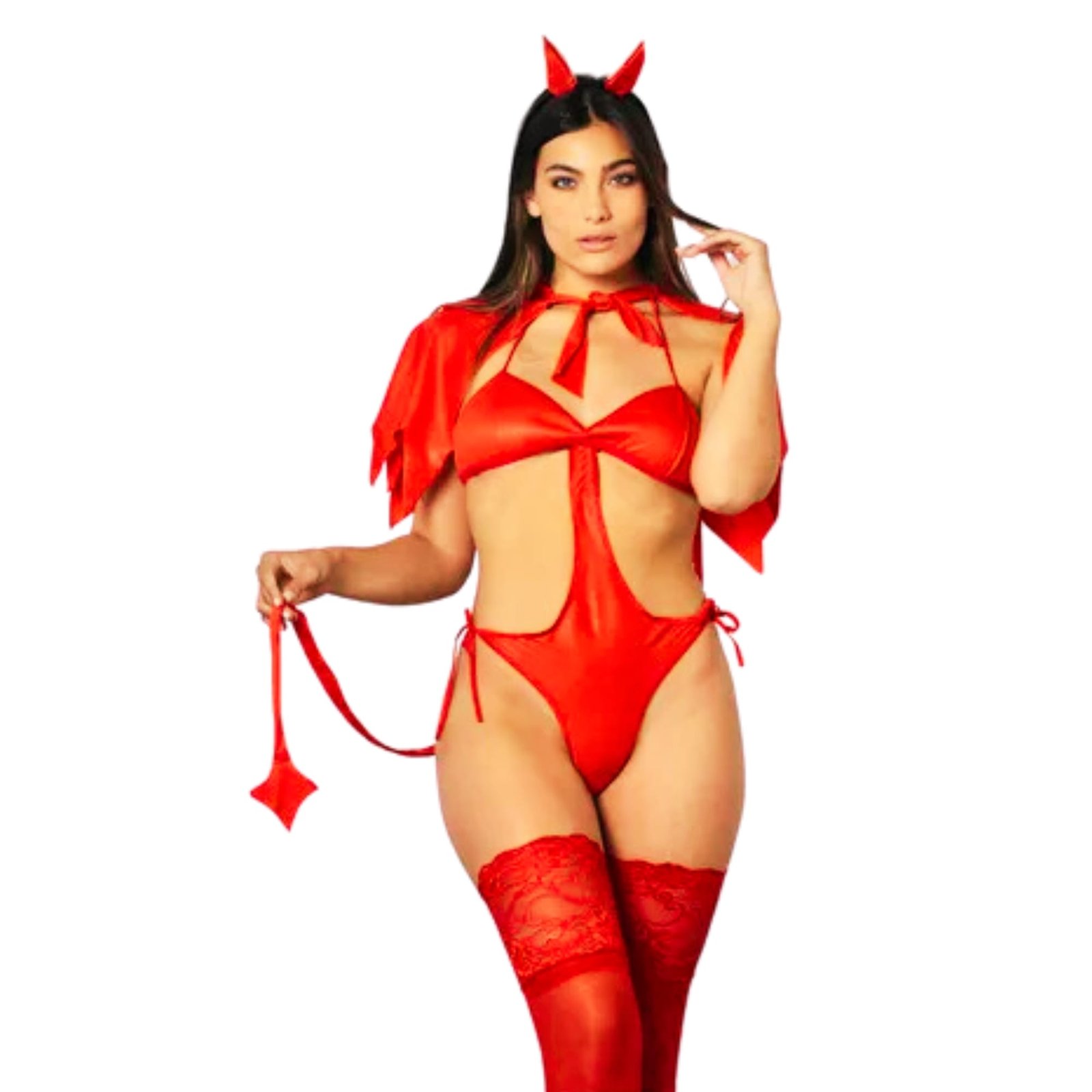 Disfarz Malena Diablita Body C/cola Vincha C/cuernitos Capa – Malena