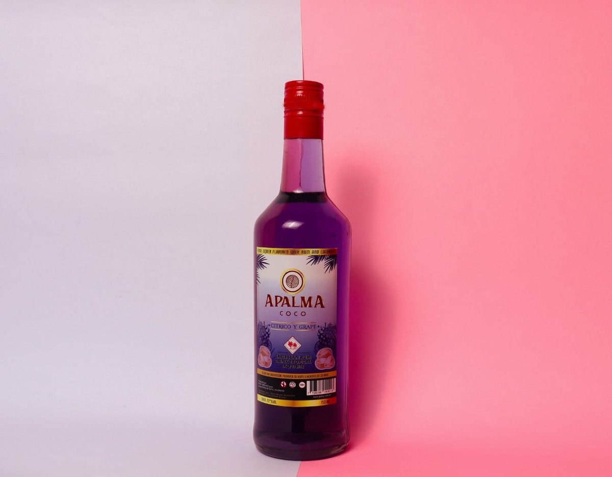 Ron Apalma Coco Caribbean Rum Uva 750ml Botella Premium