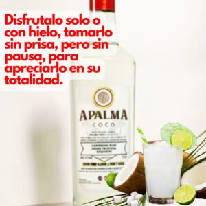 Ron Apalma Coco Caribbean Rum 750ml Botella Premium
