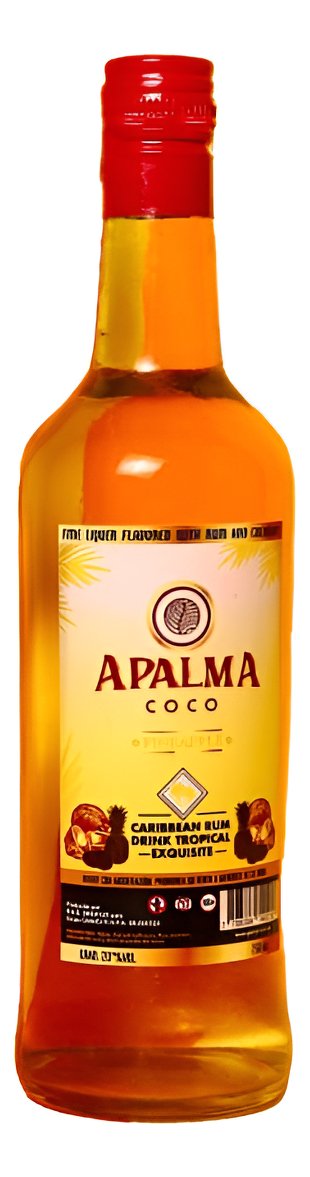 Ron Apalma Coco Caribbean Rum Piña 750ml Botella Premium