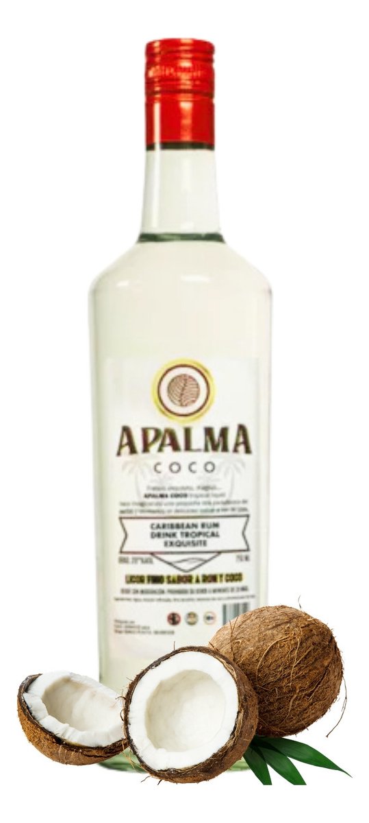 Ron Apalma Coco Caribbean Rum 750ml Botella Premium
