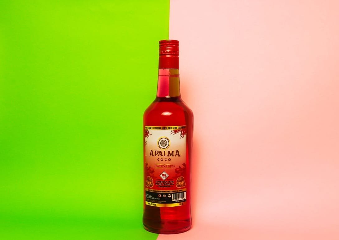 Ron Apalma Coco Caribbean Rum Pasion Red Botella Premium