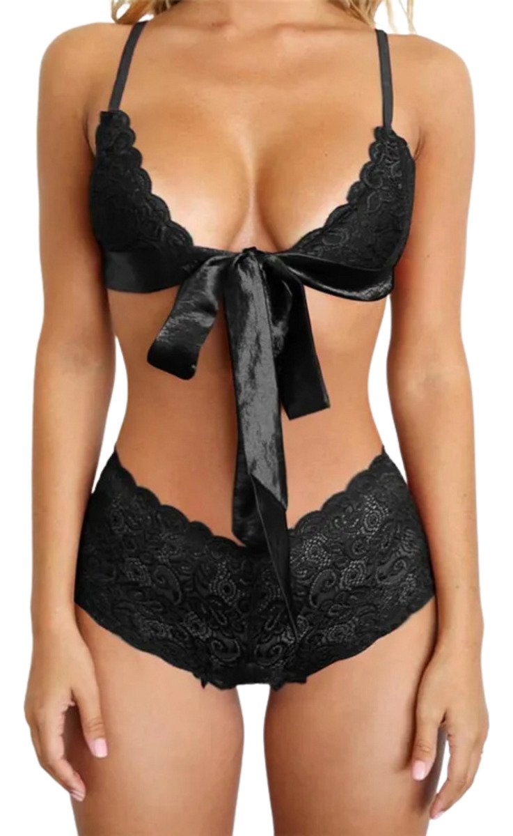 Conjunto Bralette Y Tanga Cola Less Be Suave Sensual S147
