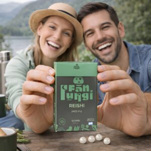 Fan Fungi Capsula Caramelos  REISHI Variedades Natural Hongos X12